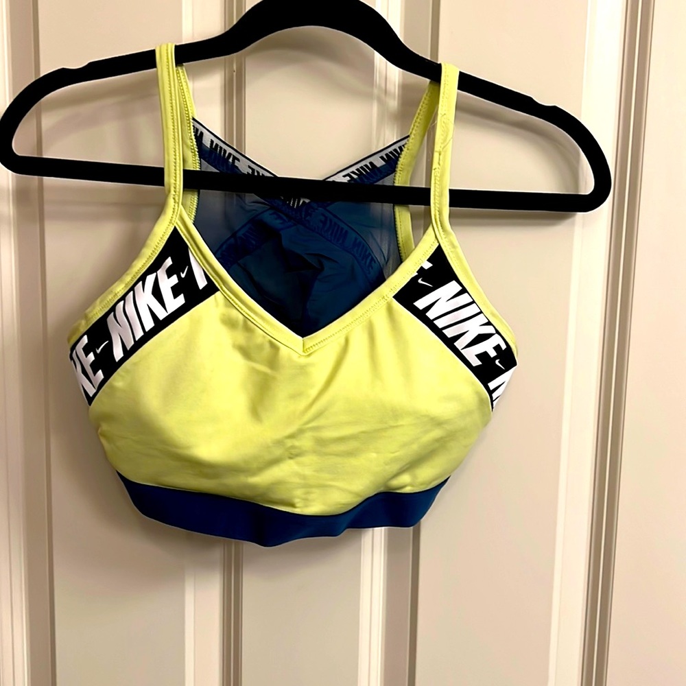 Nike sports bra with racer mesh back, medium support.